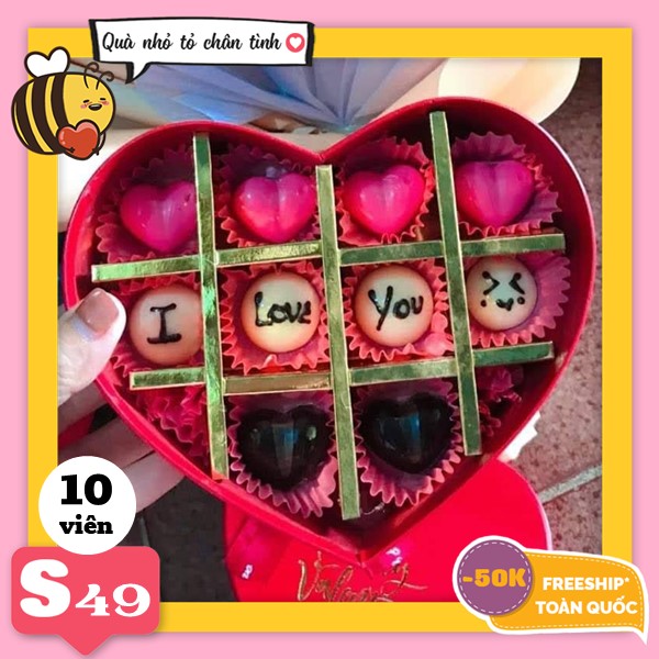 Hộp socola valentine S49 10 viên - Chocolate chất lượng giao tận nhà