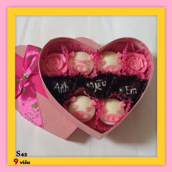 Hộp socola valentine S42 9 viên - Chocolate chất lượng giao tận nhà