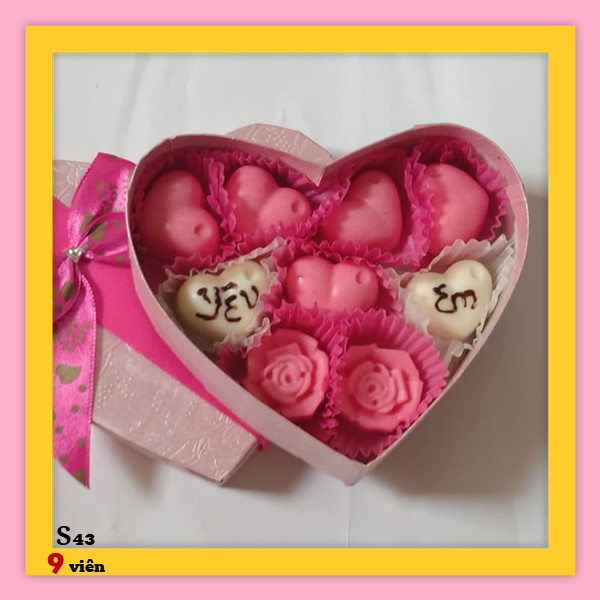 Hộp socola valentine S43 9 viên - Chocolate chất lượng giao tận nhà