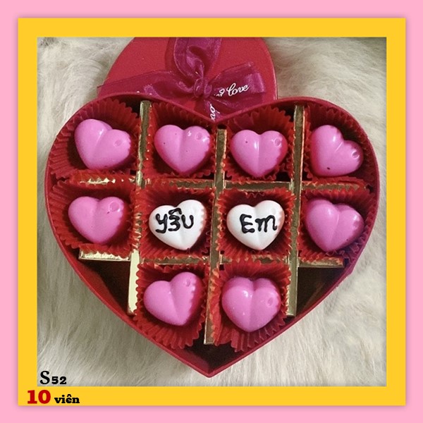 Hộp socola valentine S52 10 viên - Chocolate chất lượng giao tận nhà