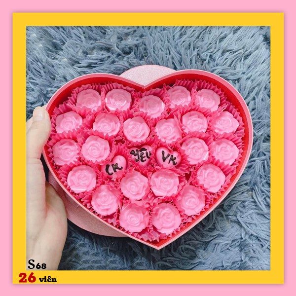 Hộp socola valentine S68 26 viên - Chocolate chất lượng giao tận nhà