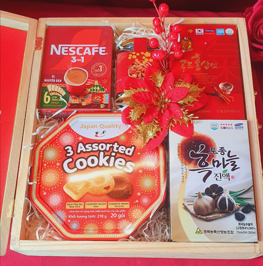 T103 Tỏi đen Hàn, Sâm chén Hàn Quốc, Bánh Nhật Bản MA’AM. NesCafe, Hũ hạt dinh dưỡng