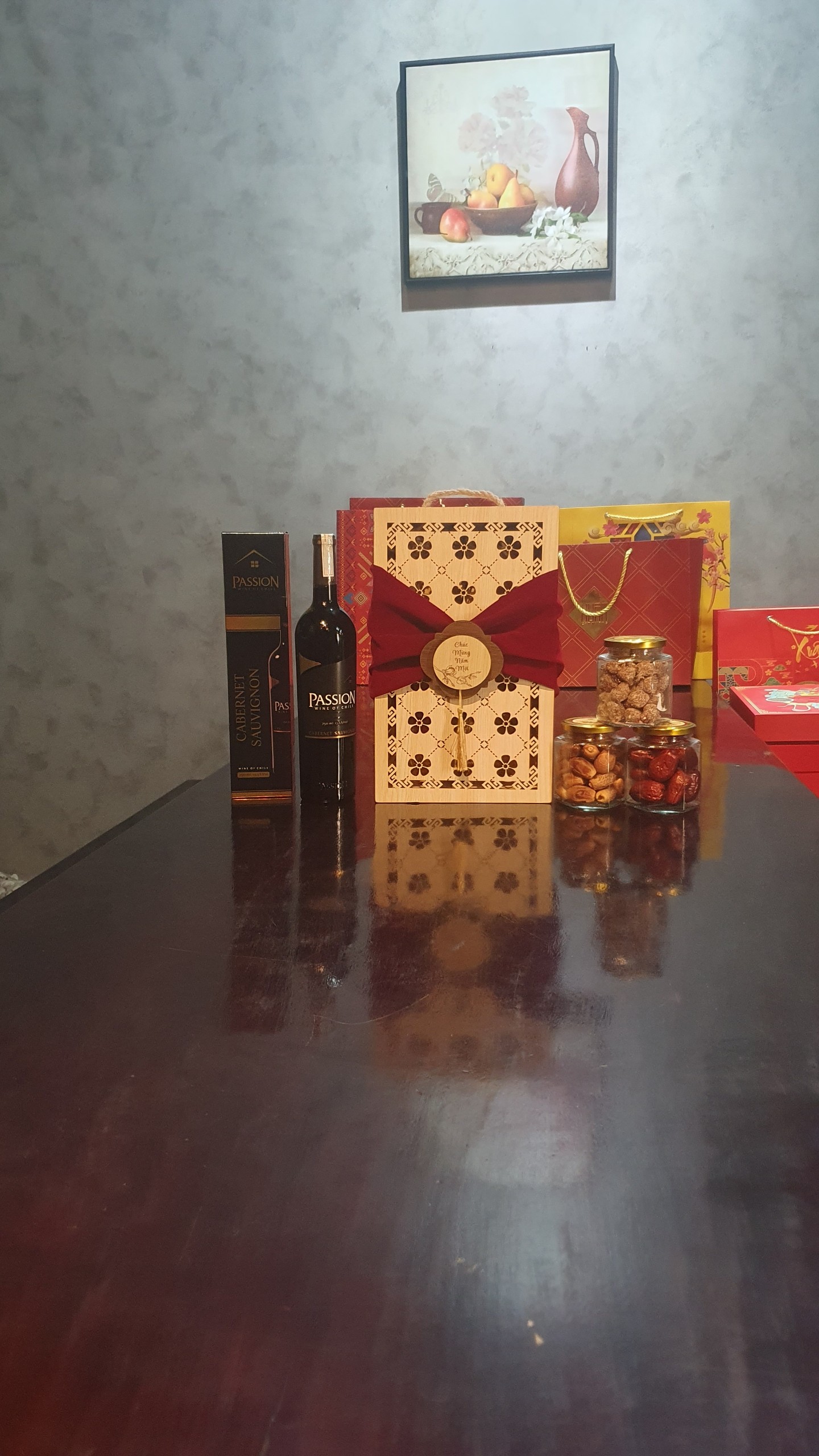 T22 Giỏ quà tết An Lộc ( Hộp gỗ)