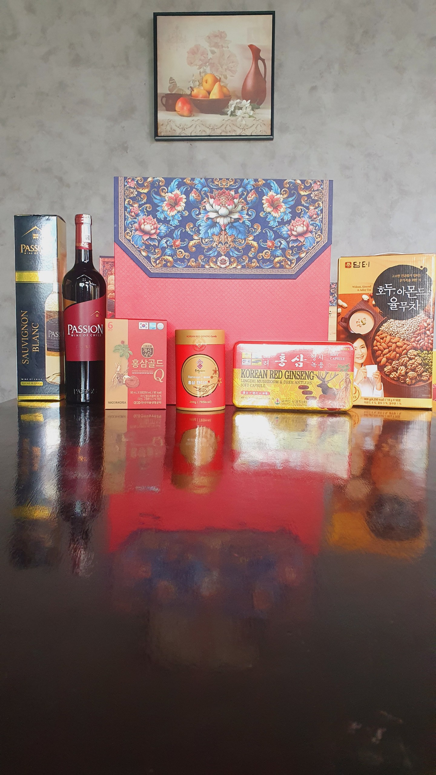 Hình ảnh lên Set quà tặng tết từ hộp giấy Nam châm