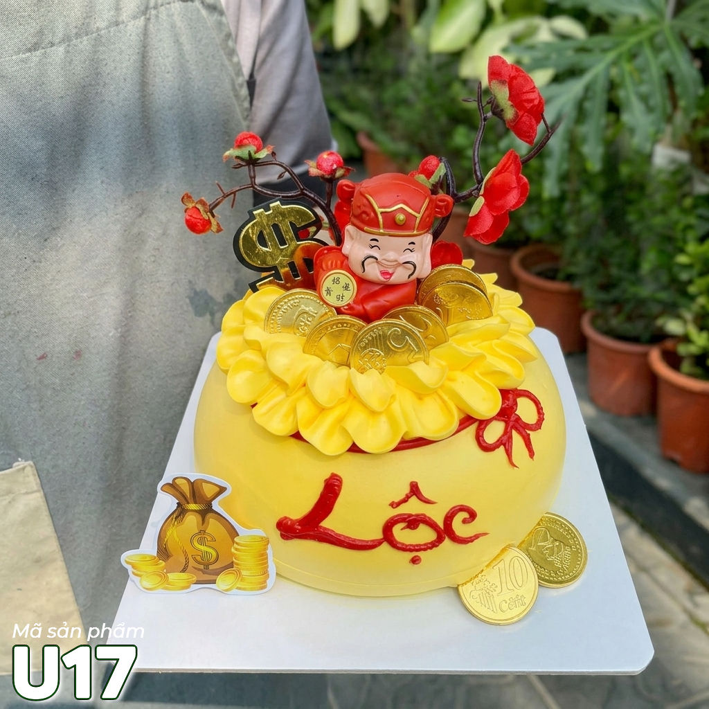 Bánh kem U17 cúng khai trương đón tài lộc ông thần tài may mắn