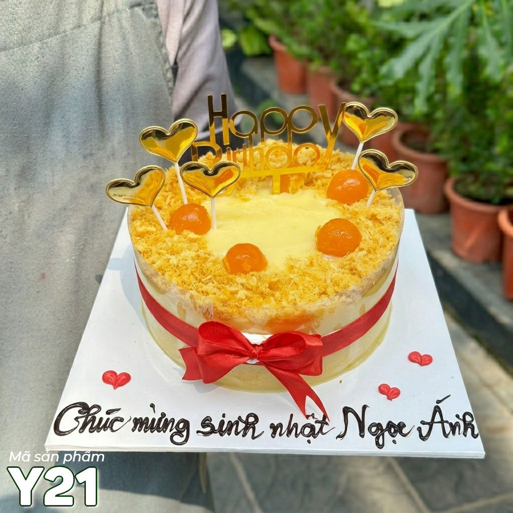 Bánh sinh nhật trứng muối Y21 bông lan trứng muối ngon