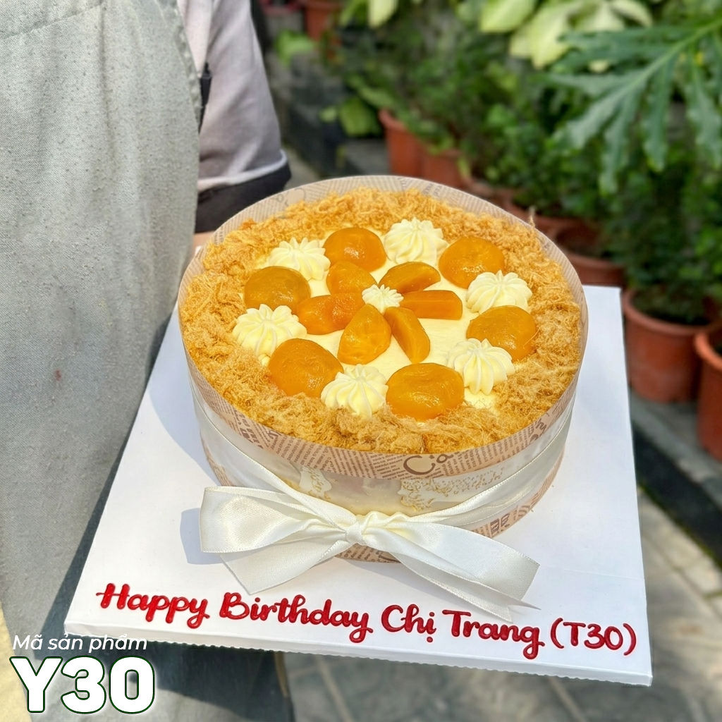 Bánh sinh nhật trứng muối Y30 bông lan trứng muối ngon