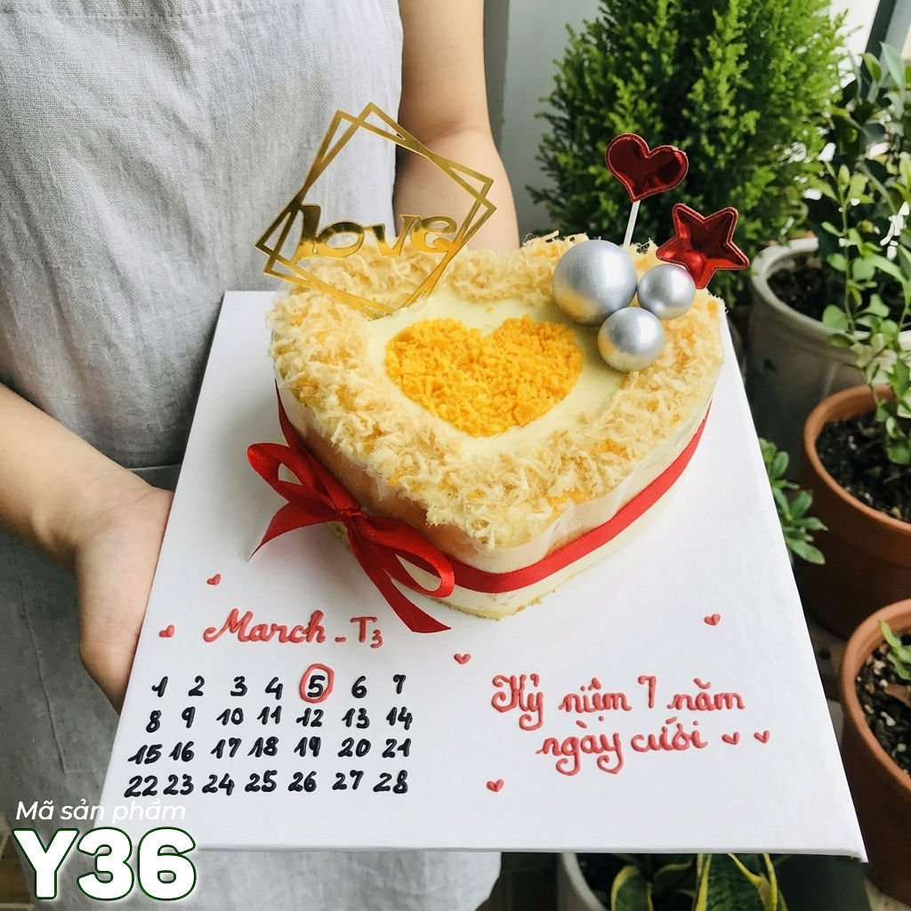 Bánh sinh nhật trứng muối Y36 bông lan trứng muối ngon