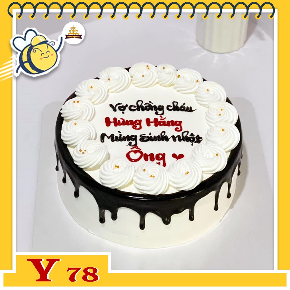 Bánh kem Y78 kết hợp kem sữa tươi và socola thơm ngon tuyệt vời