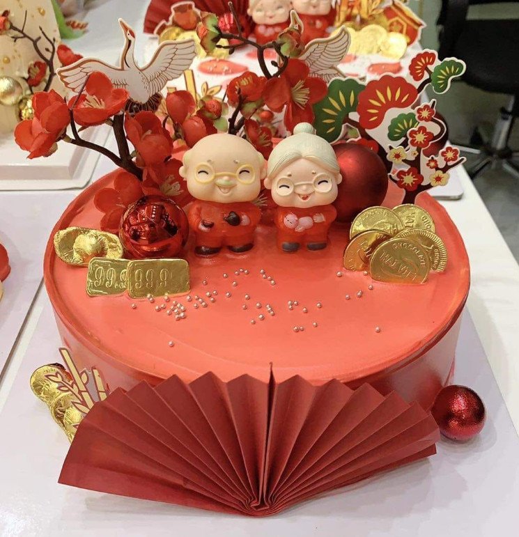 Bánh kem mừng thọ ông bà mẫu mới 2023 MT23