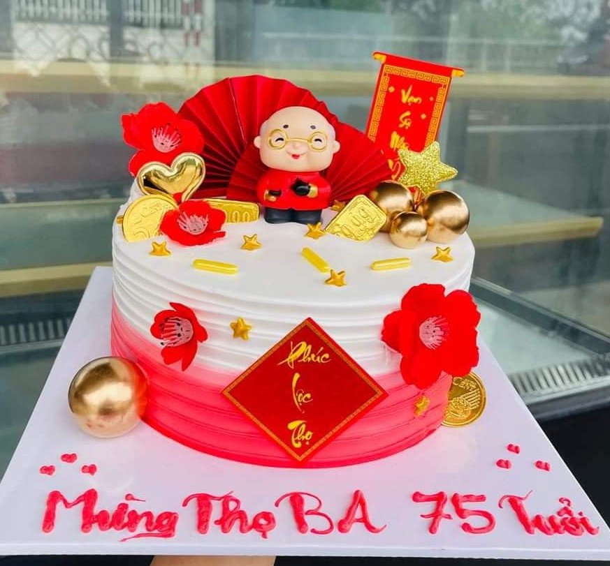 Bánh kem mừng thọ ông bà mẫu mới 2023 MT24