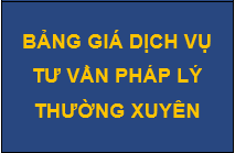 BẢNG GIÁ DỊCH VỤ DOANH NGHIỆP