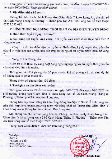 trung-tam-giam-dinh-y-khoa-long-an-tuyen-dung-vien-chuc-den-het-ngay-30-06-2022