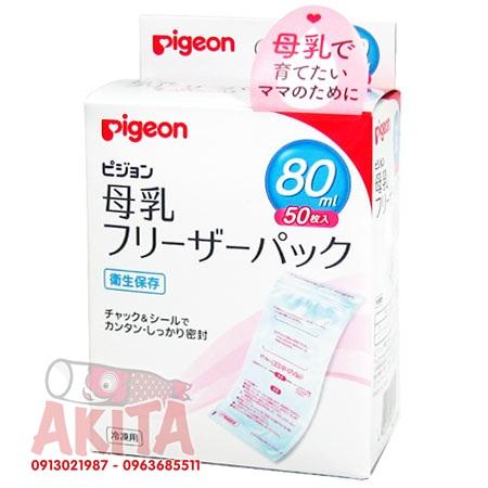 Túi trữ sữa Pigeon hộp 50 túi x 80ml