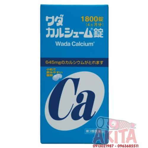 Viên uống bổ sung Canxi màu xanh dương (1800 viên) - Wada Calcium