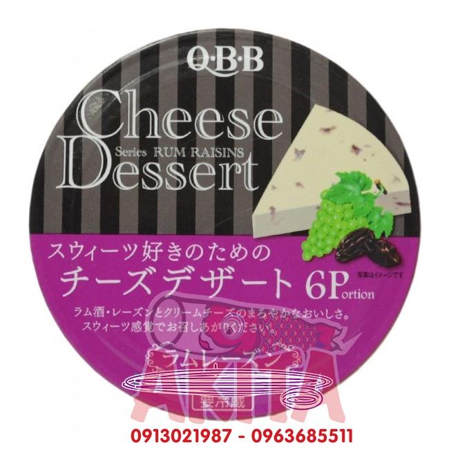 Phomai QBB (ngọt) Dessert Cheese - vị nho khô (hộp 6 miếng)