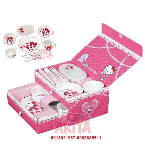 Bộ bát đĩa cốc Combi phiên bản Hello Kitty