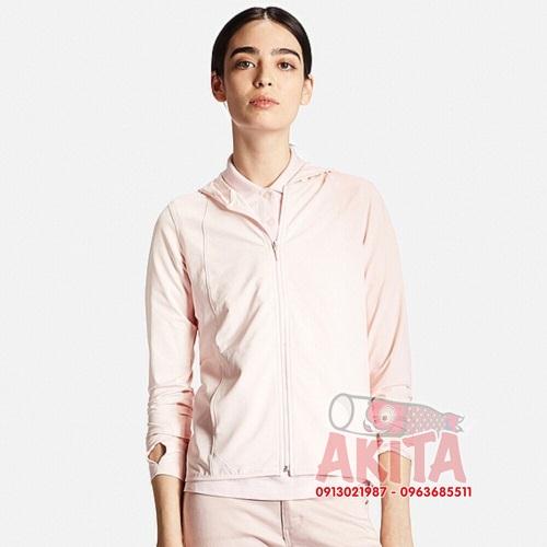 Áo chống nắng chất thun lạnh Uniqlo AiRism 2018 màu hồng nhạt 10 Pink   Shop Mẹ Bi