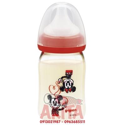 Bình sữa Pigeon họa tiết Mickey 160ml