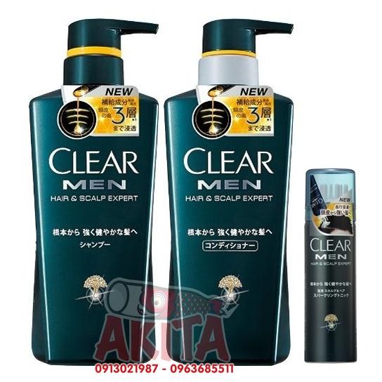 Bộ gội xả, keo bọt CLEAR Men