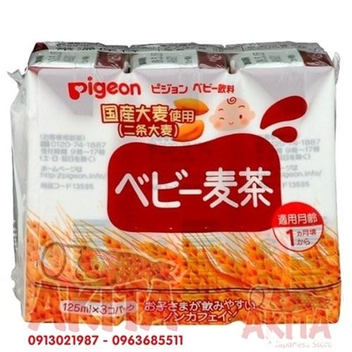 Trà lúa mạch non Pigeon, cho bé 1m+ (lốc 3 hộpx125ml)