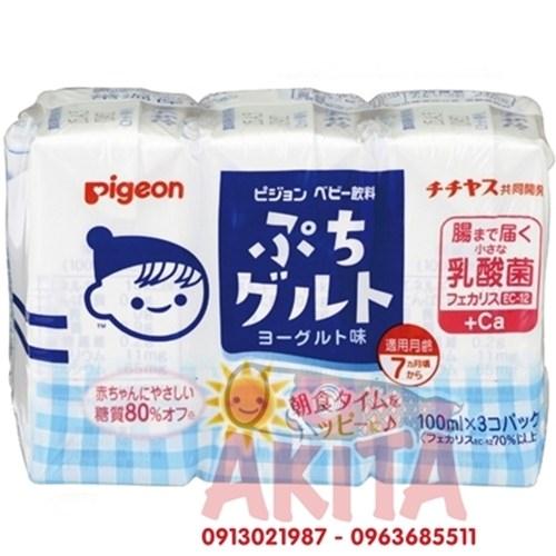 Sữa chua uống bổ sung Canxi Pigeon cho bé 7m+ (lốc 3 hộpx100ml)