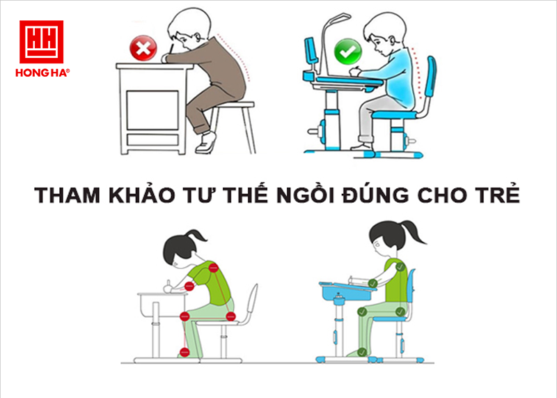 Tư thế ngồi viết đúng hỗ trợ bé viết đều, đẹp hơn và người không bị mỏi