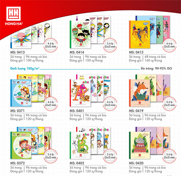 Vở Class tiểu học của Hồng Hà