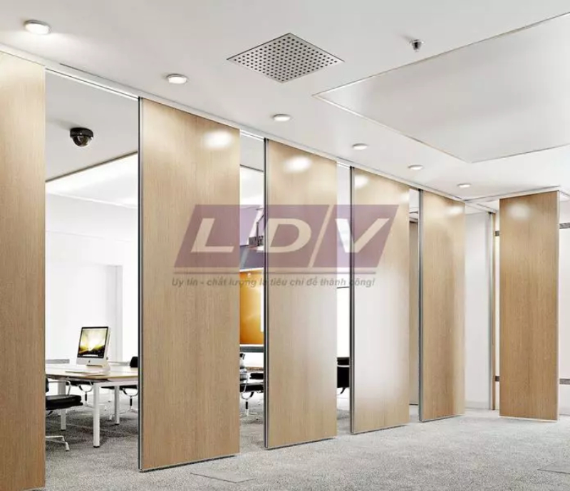  Vách ngăn LDV017 phủ Veneer