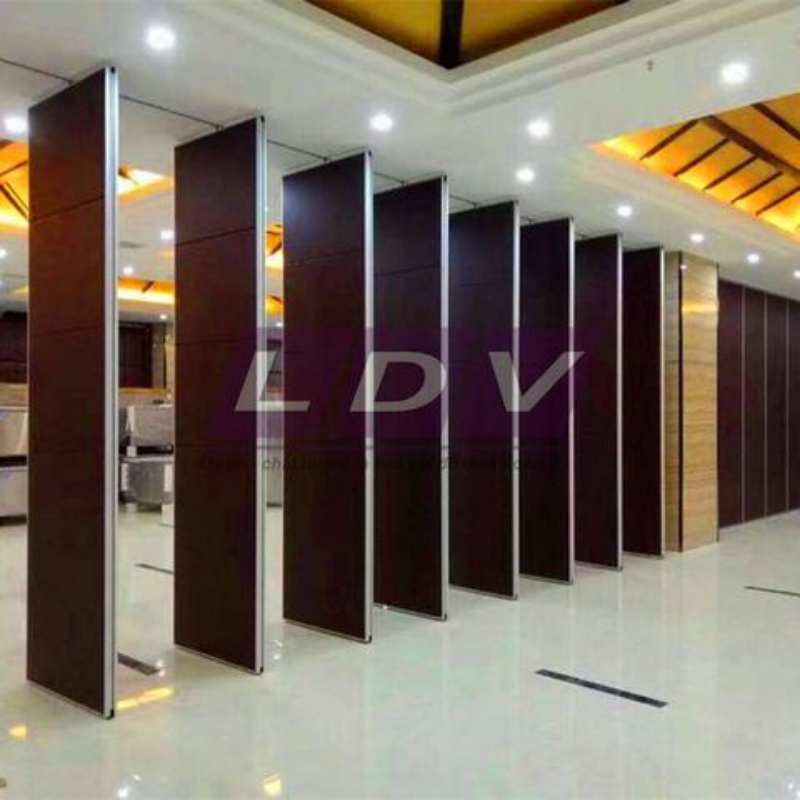 Vách ngăn di động bề mặt gỗ veneer