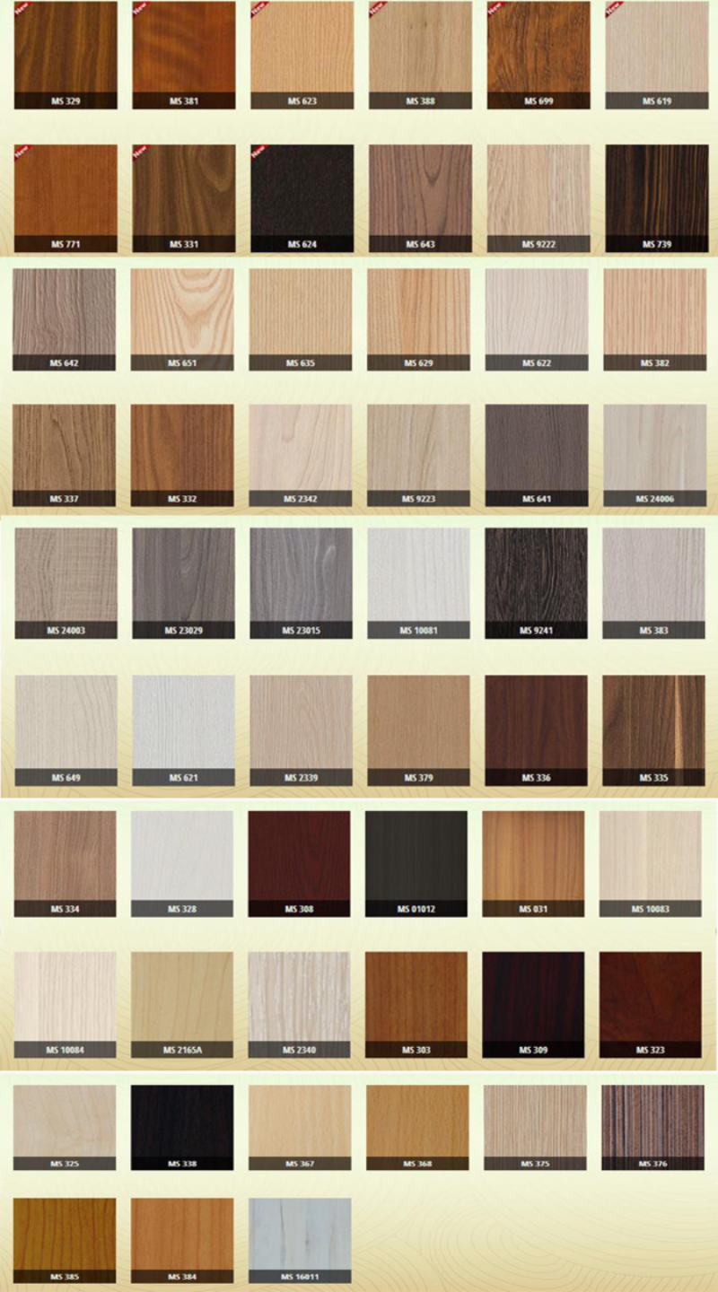 Bảng màu vách ngăn di động Laminate LDV004