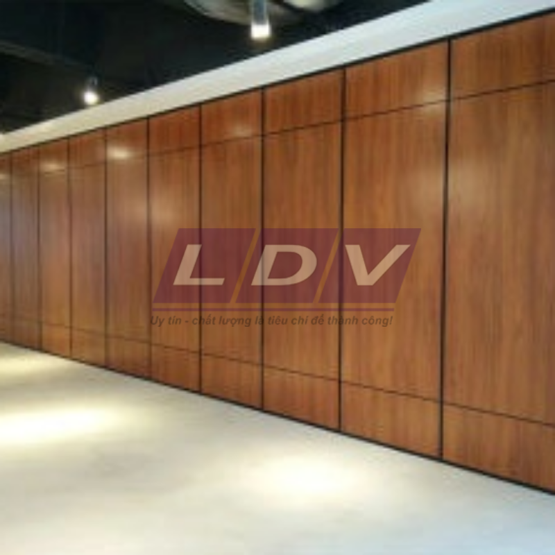 Vách ngăn di động gỗ Veneer cao cấp