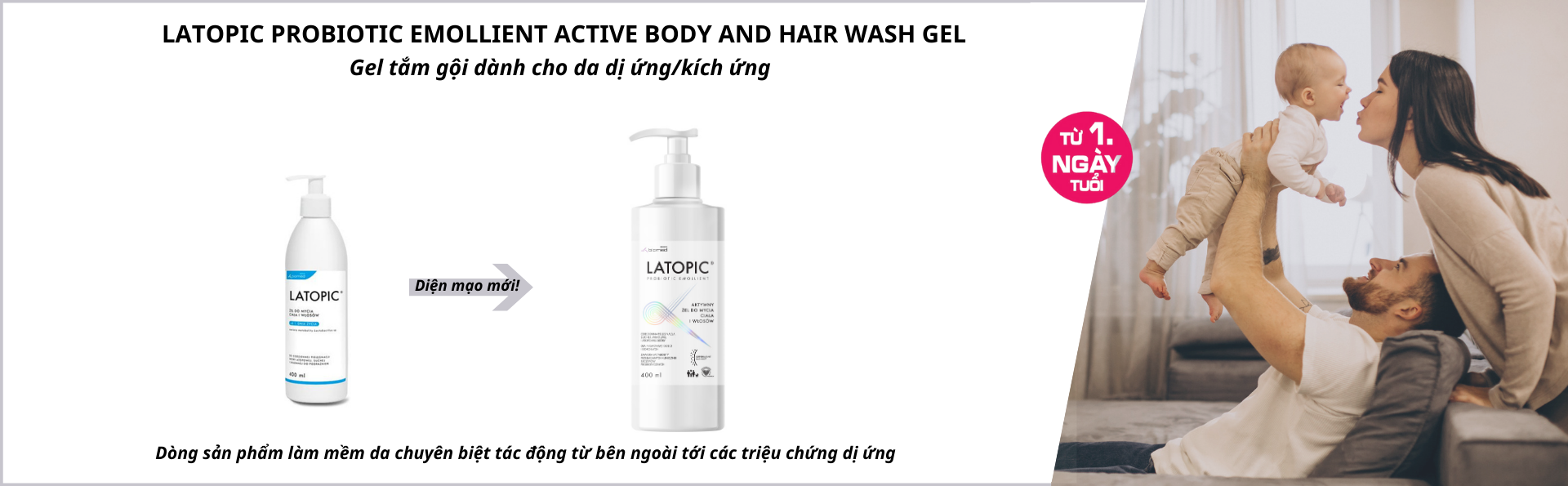 Gel tắm gội dành cho da dị ứng/kích ứng