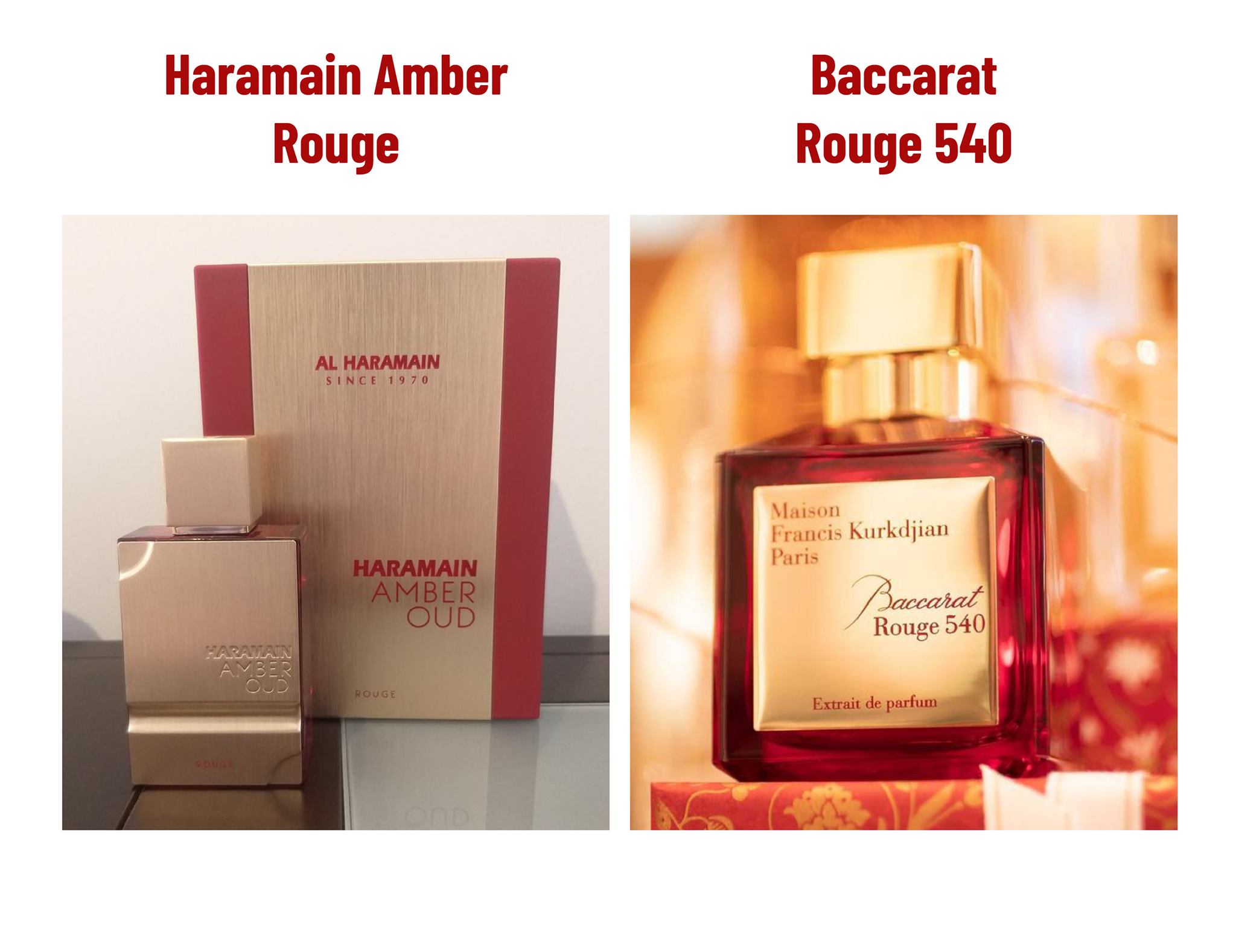 Al Haramain Amber Oud Rouge - Mùi hương đặc biệt giống với Baccarat Rouge 540.