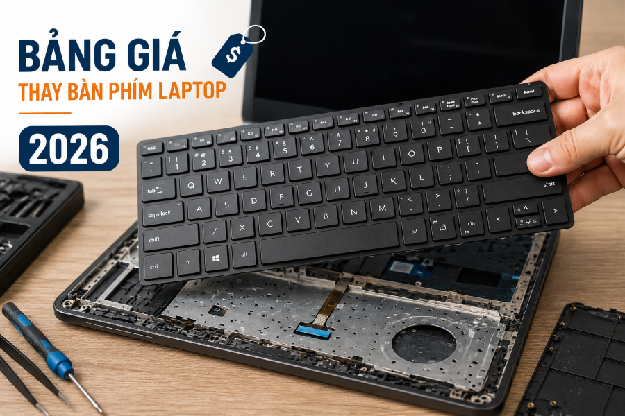 Bảng giá thay bàn phím laptop tham khảo 2026