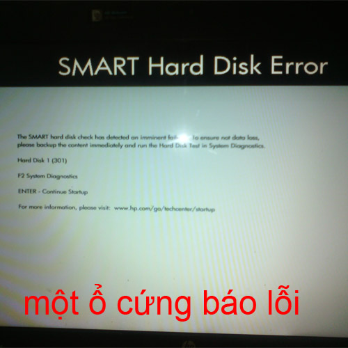 các lỗi thường gặp ổ cứng laptop