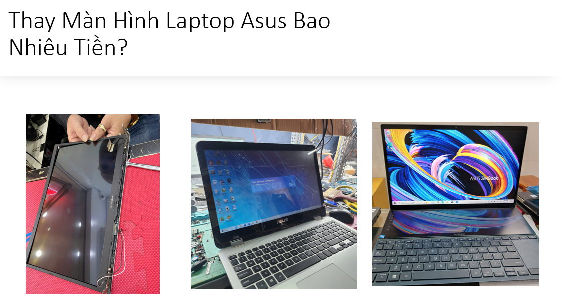 Thay Màn Hình Laptop Asus Bao Nhiêu Tiền?