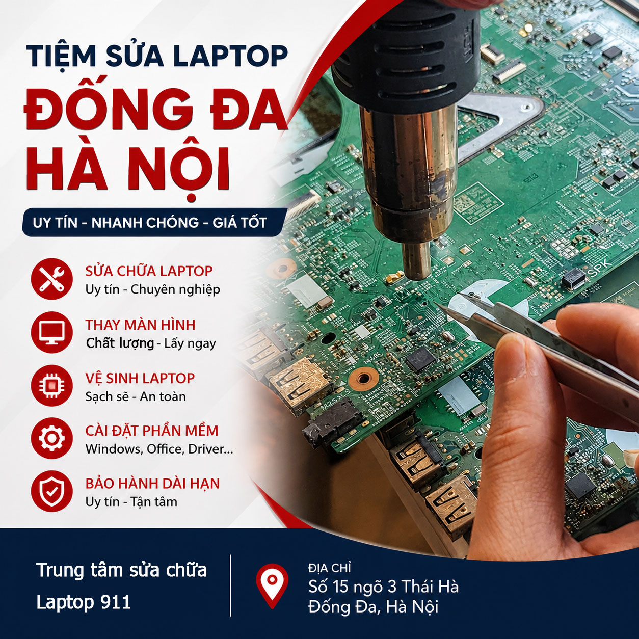 Tiệm sửa laptop Đống Đa, Hà Nội