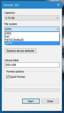 Phân biệt và đánh giá định dạng NTFS, FAT32 và EXFat