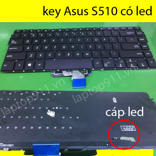 bàn phím laptop asus S510 S510U có đèn led