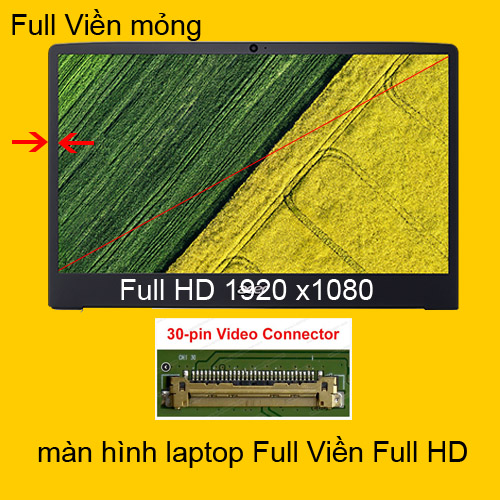 Màn Hình Laptop 14.0 Full Viền Ips Full Hd