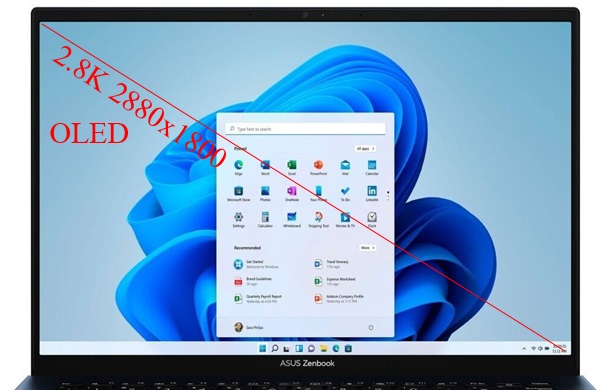 Màn hình laptop Asus vivobook 14x K3405zf oled 2.8k