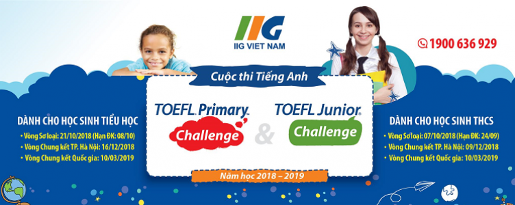 CHÍNH THỨC PHÁT ĐỘNG CUỘC THI TOEFL PRIMARY CHALLENGE VÀ TOEFL JUNIOR CHALLENGE 2018 – 2019 TẠI HÀ NỘI