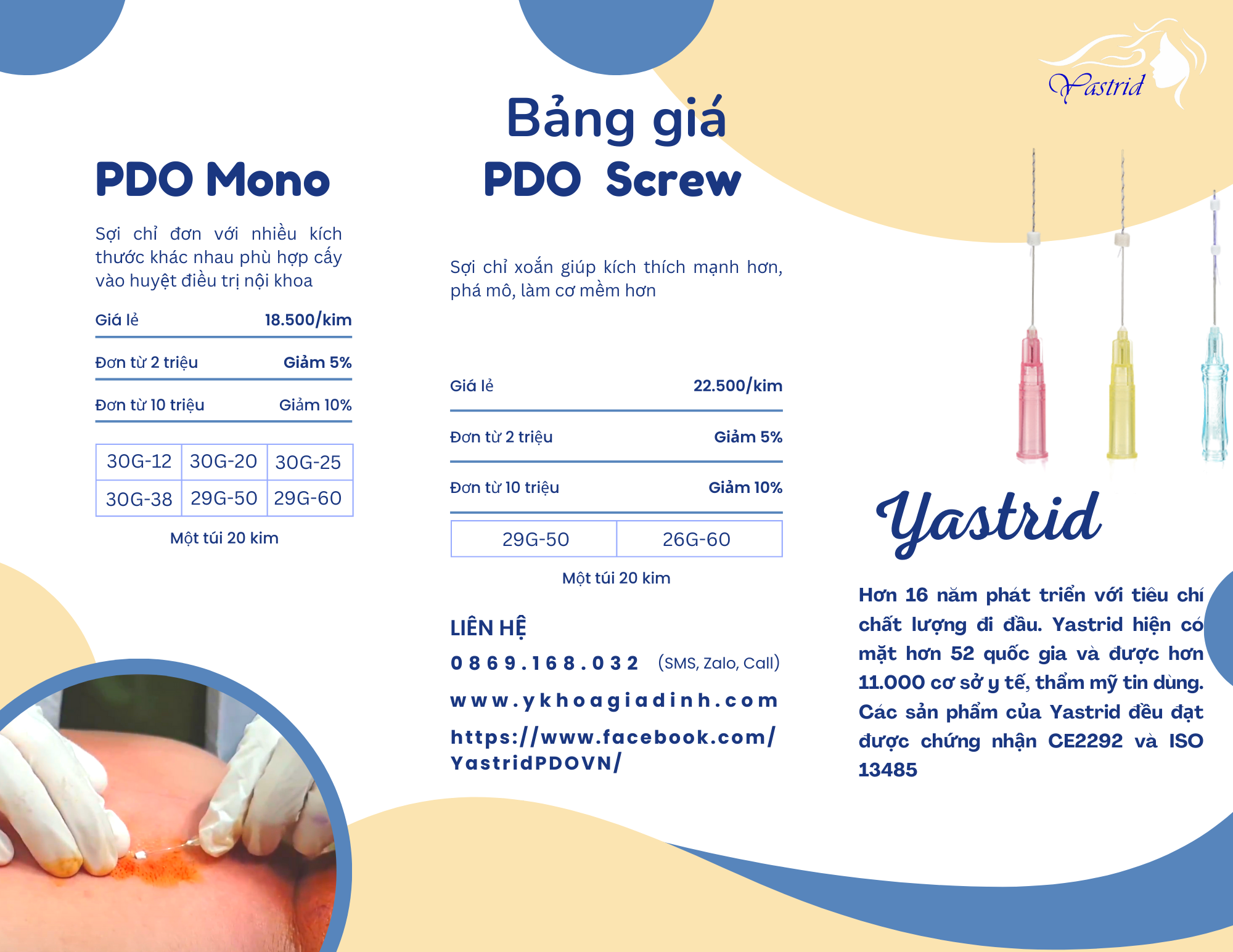 Thông báo điều chỉnh giá kim cấy chỉ Yastrid 2023 Thông báo điều chỉnh giá kim cấy chỉ Yastrid 2023