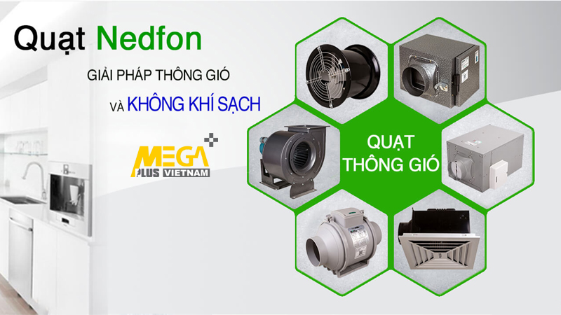 Giới thiệu Quạt thông gió gắn trần Nedfon