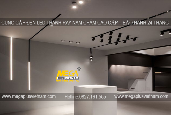 Thiết kế đèn LED thanh ray nam châm cao cấp cho văn phòng, cửa hàng, phòng trưng bày. Bảo hành 24 tháng.