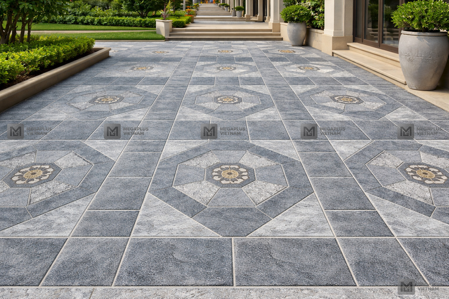 Gạch Cotto Cerinco CV5617 lát nền thực tế công trình biệt thự