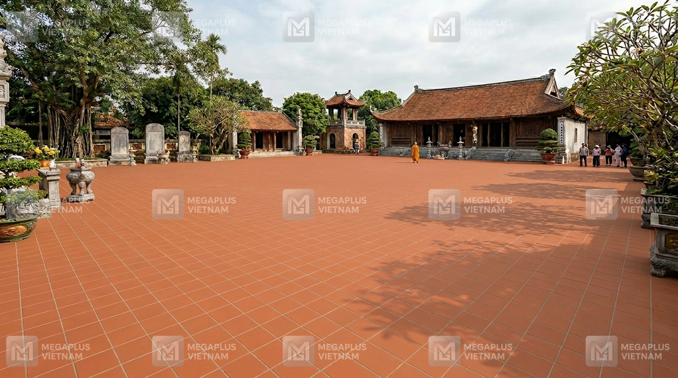 Công trình lát nền nhà thờ bằng gạch Cotto Mikado phong cách truyền thống