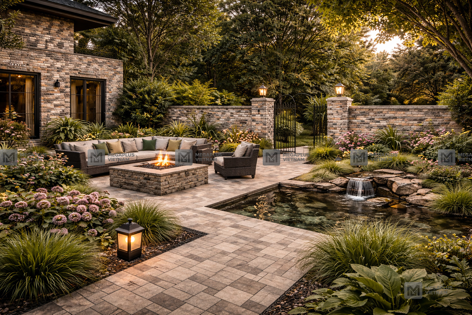 Gạch Mikado MK4003 lát sân vườn Villa