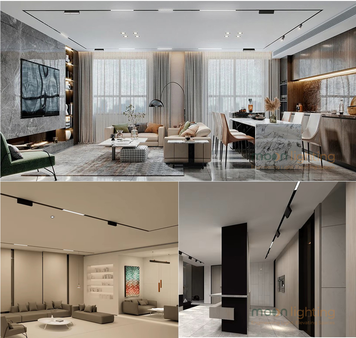 Đèn ray nam châm gấp góc tán quang MG-ZD5 Series